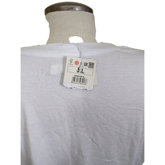 Reserved Eco Aware NEW With Tags Wine Time White T Shirt XL Cotton Graphic Tee - Picture 6 of 8